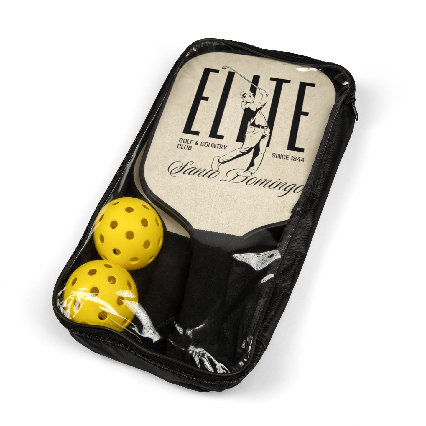 Pickleball Paddle Set — "ELITE Santo Domingo" (2 Paddles + 2 Balls)