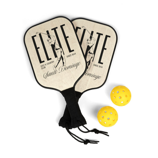 Pickleball Paddle Set — "ELITE Santo Domingo" (2 Paddles + 2 Balls)