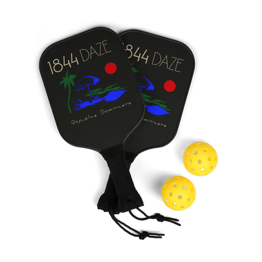 Pickleball Paddle Set —  1844 Daze Dominicana- (2 Paddles + 2 Balls)